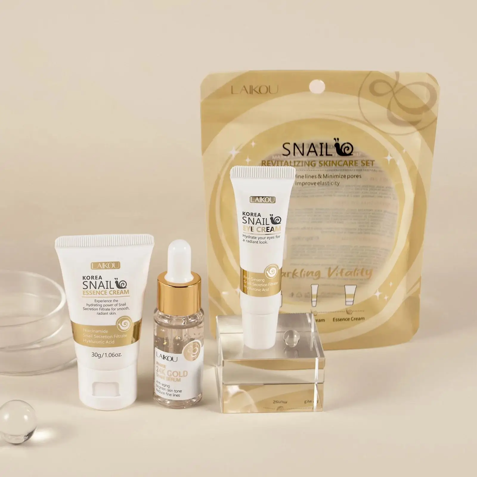 24K Gold Snail Repair Serum Ey - огляд і ціна Luxury Skincare Serum